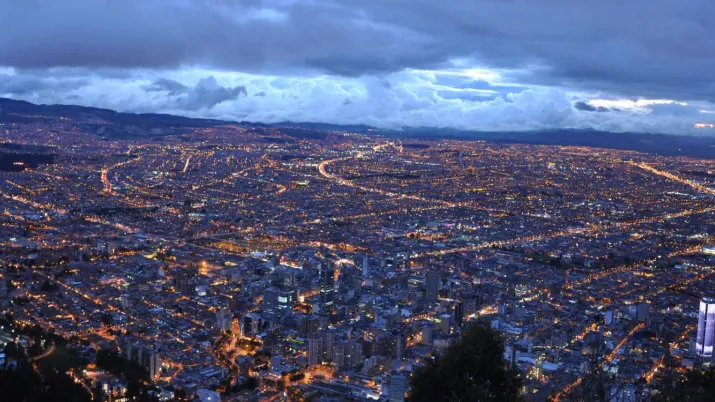 Étalement urbain de la ville de Bogota en Colombie