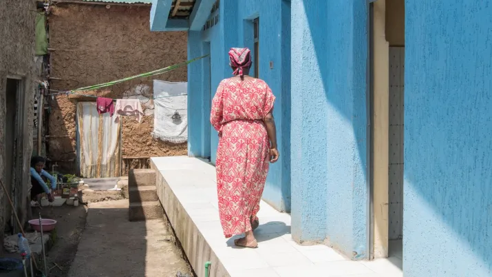Femme, village, Éthiopie