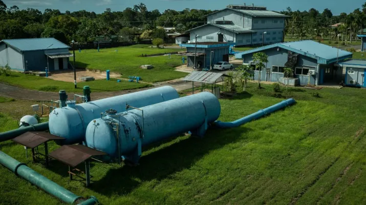 Station traitement des eaux au Suriname