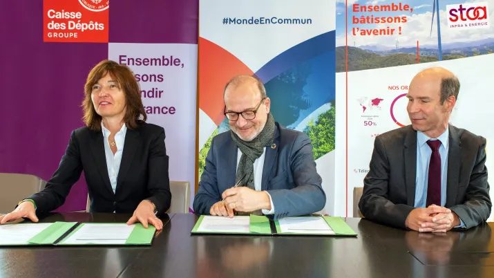 Marie-Laure Mazaud, Présidente-directrice générale de STOA Infra & Energy  Rémy Rioux, Directeur général de l’AFD et 