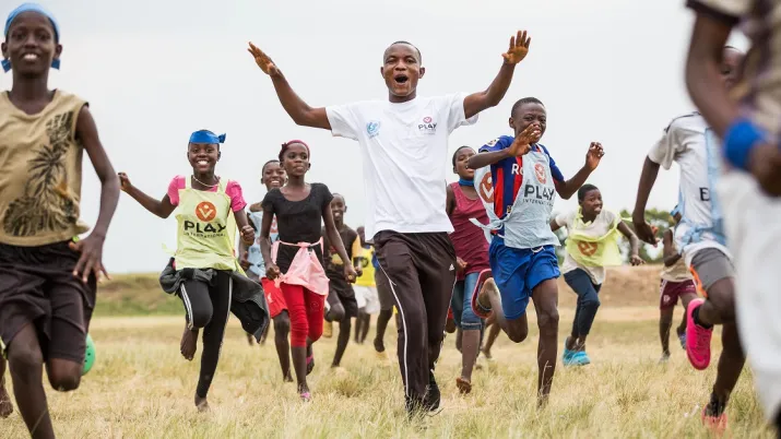 students playing sport Burundi 