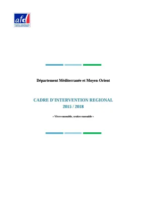 Cadre d'intervention : Méditerranée et Moyen-Orient