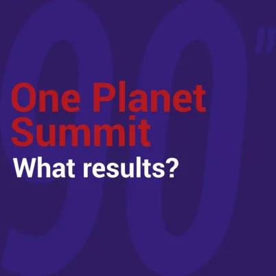 Annuler  Enregistrer les modifications One Planet Summit: what results?