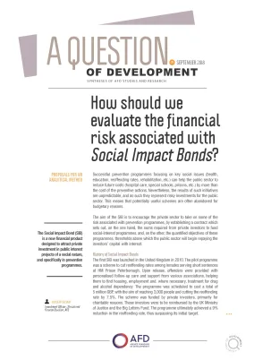 Financial risk and Social Impact Bonds-Sciau-couv