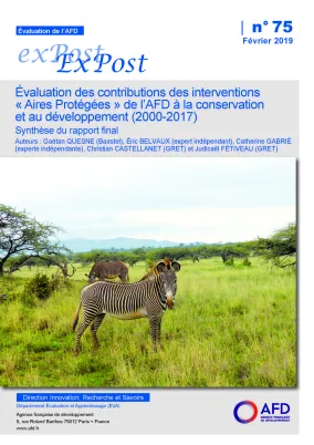 Evaluation ex post - Aires protégées - 2000 à 2017_couv