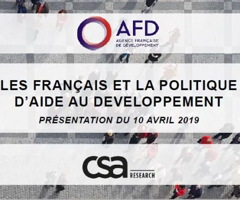 Sondage CSA Resear Les Français et la politique d'aide au développement