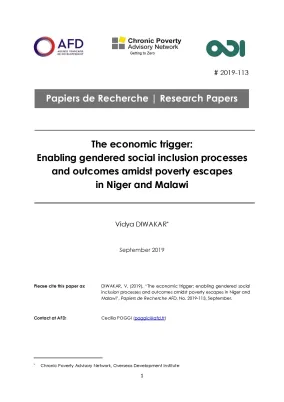 Gendered social inclusion and poverty escapes Niger Malawi_couv