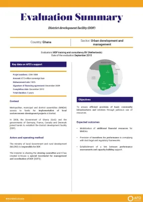 Evaluation Summary - District development facility (DDF), Ghana