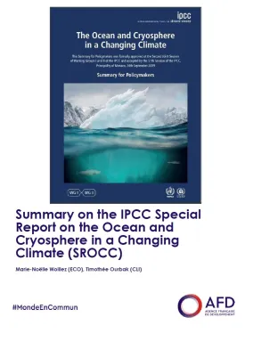 Summary on the IPCC Special Report on the Ocean and Cryosphere in a Changing Climate (SROCC)
