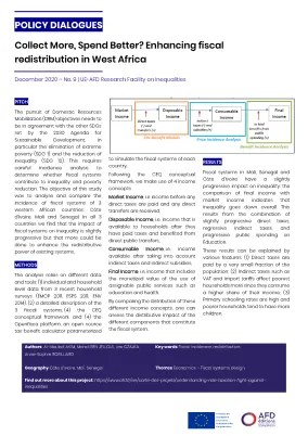 Policy dialogues in fiscal redistribution in West Africa