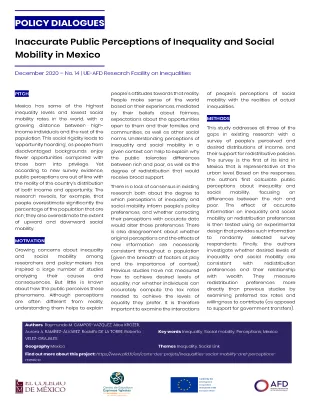 Policy Dialogues on inaccurate Public Perceptions of Inequality and Social Mobility in Mexico
