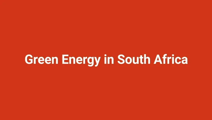 Green Energy in South Africa