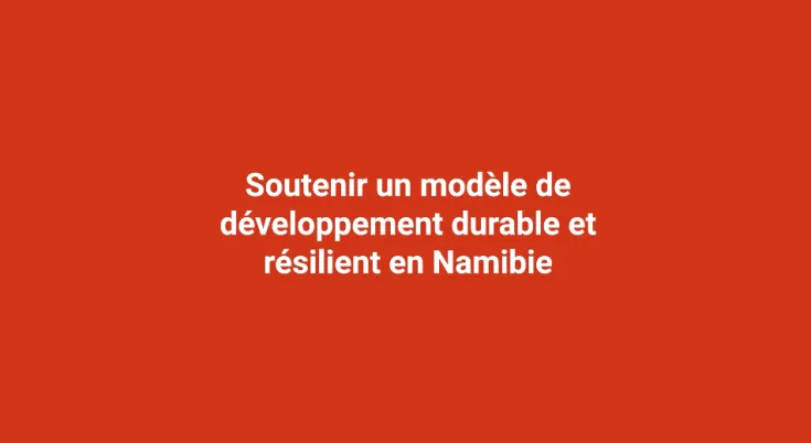 Soutenir un modèle de développement durable et résilient en Namibie