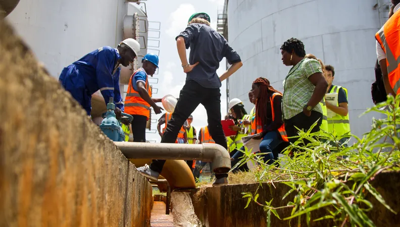 projet eau, canalisation, Nigéria, ouvriers