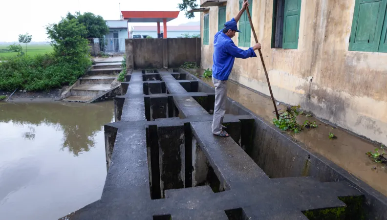 Soulages, eau, tuyau, Vietnam, Asie