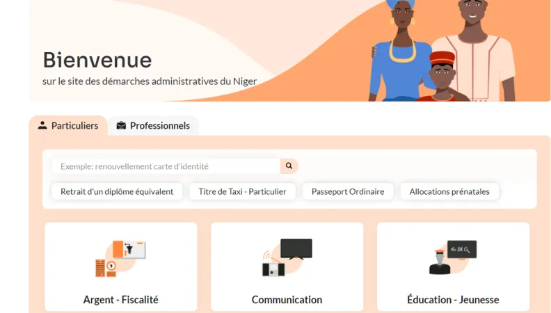 Les services publics du Niger ont leur portail web