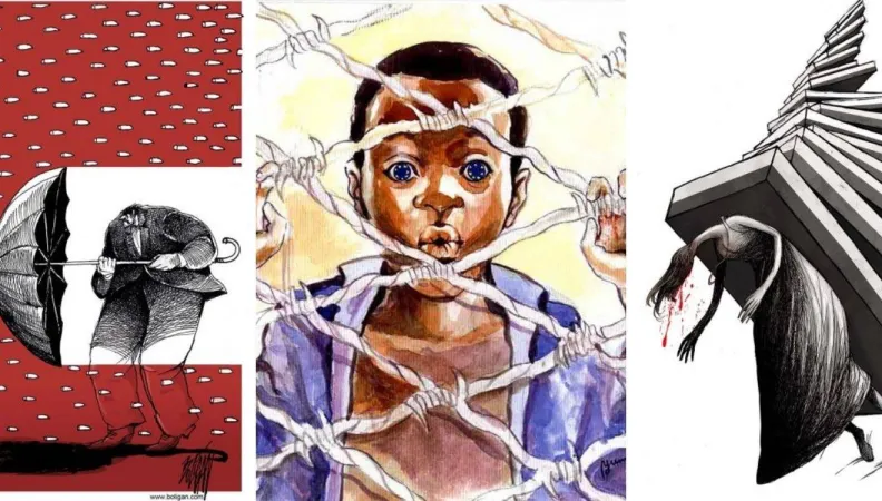 Cartooning for Peace promeut la liberté d’expression, les droits de l’Homme et le respect mutuel entre des populations de différentes cultures ou croyances.