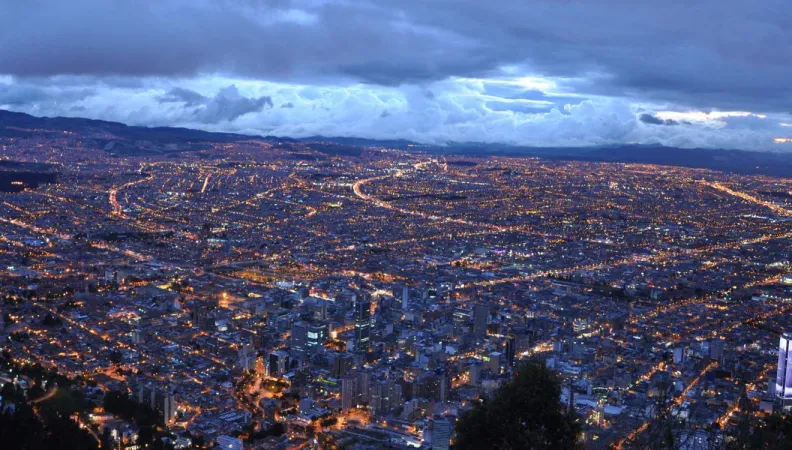 Étalement urbain de la ville de Bogota en Colombie