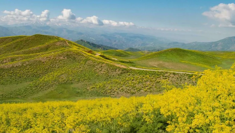 Paysage montagneux en Ouzbékistan