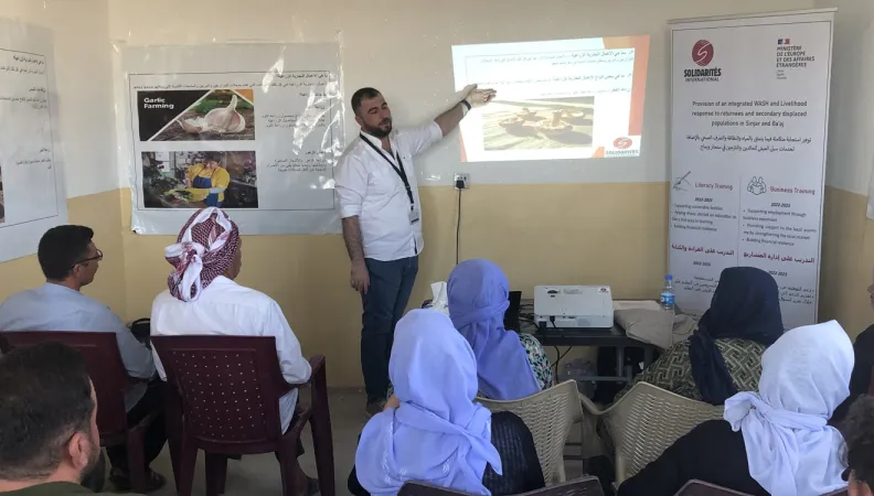 L'AFD accompagne l'ONG solidarités international qui soutient des initiatives de la société civile et institutions publiques luttant pour une meilleure gestion de la ressource en eau en Irak