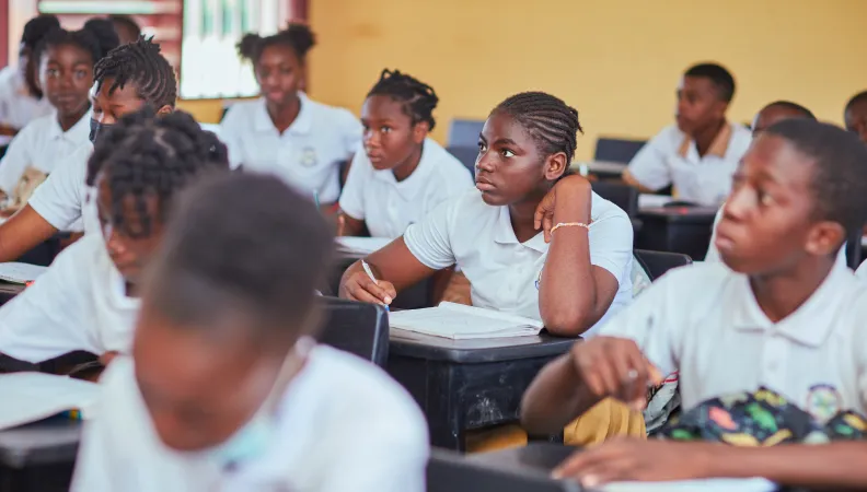 Gabon, school, students