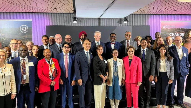 The GEAPP Leadership Council, together with the GEAPP Board Members, at the third in-person GLC convening, held on the sidelines of UNGA and Climate Week in New York. Photo by: Tolani Alli