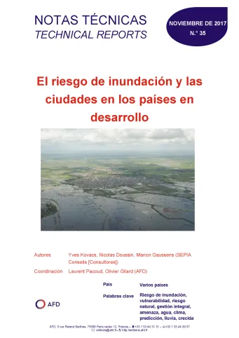 Couverture El riesgo de inundación y las ciudades en los países en desarrollo