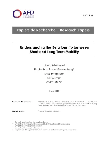 Understanding the relationship between short and long term mobility-couv