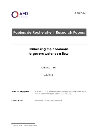 Harnessing the commons to govern water as a flow-Trottier-couv