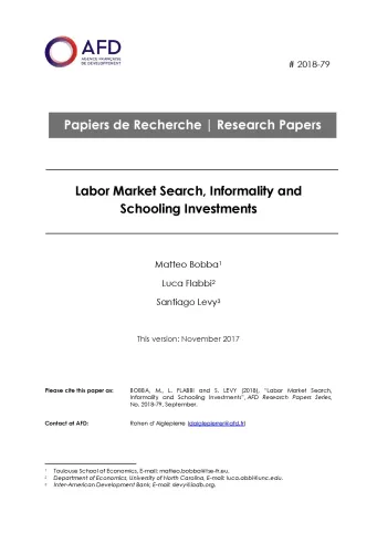 Labor Market Search, Informality and Schooling Investments_couv