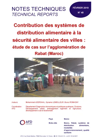 Etude sur la contribution des systèmes de distribution alimentaire à la sécurité alimentaire des villes au Maroc