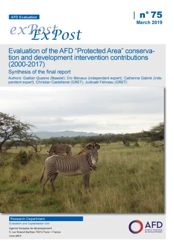 Evaluation of the AFD “Protected Area” conservation and development projects_couv