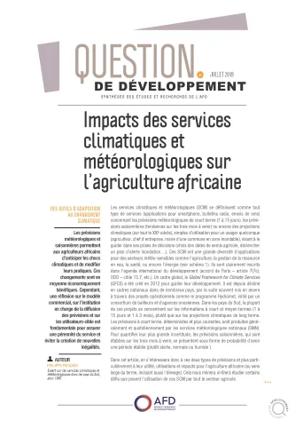 Impacts-services climatiques et météorologiques-agriculture africaine_couv