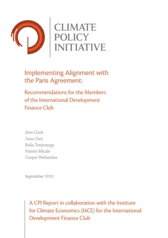 Implementing Alignment with the Paris Agreement: Recommendations for the Members of the International Development Finance Club