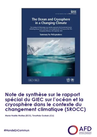 Note de synthèse sur le rapport spécial du GIEC sur l’océan et la cryosphère dans le contexte du changement climatique (SROCC)