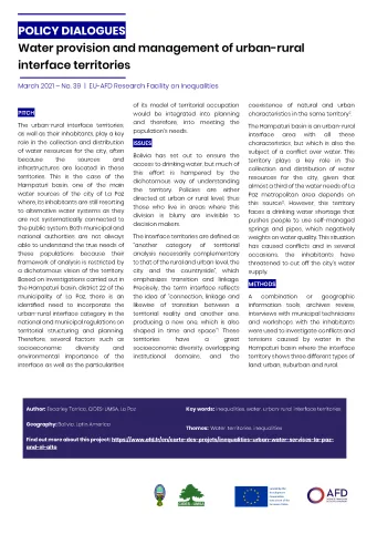 AFD Policy Dialogues - EU-AFD Research Facility on Inequalities