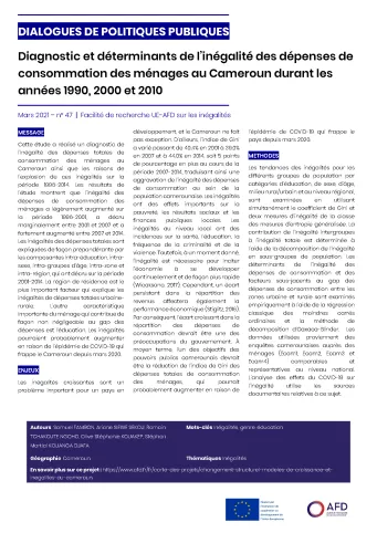  Dialogues de politiques publiques de l'AFD - Facilité de recherche sur les inégalités