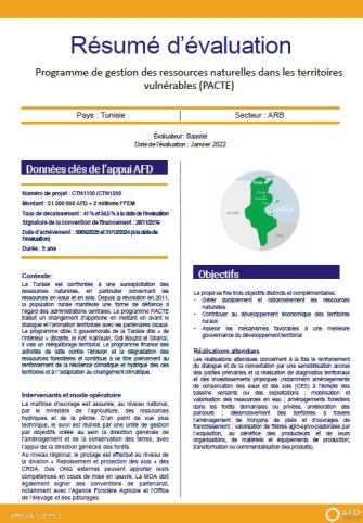 résumé évaluation programme pacte tunisie