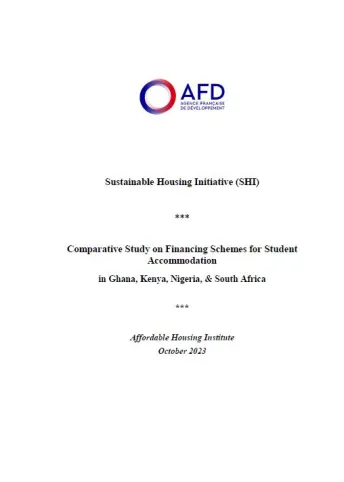 Etude comparative des schémas de financement du logement étudiant au Ghana, au Kenya, au Nigéria et en Afrique du Sud
