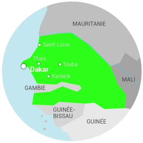 Carte Sénégal
