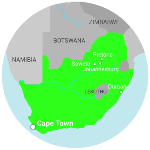 Carte Afrique du Sud