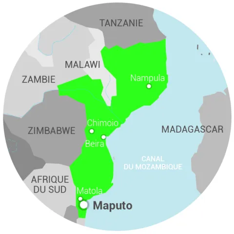 Carte Mozambique
