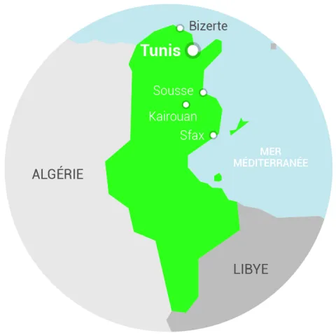 Carte Tunisie