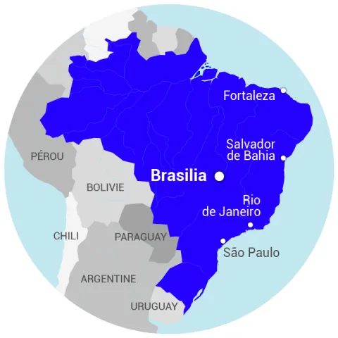 Carte Brésil