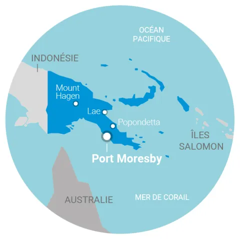 Carte Papouasie - Nouvelle Guinée vf